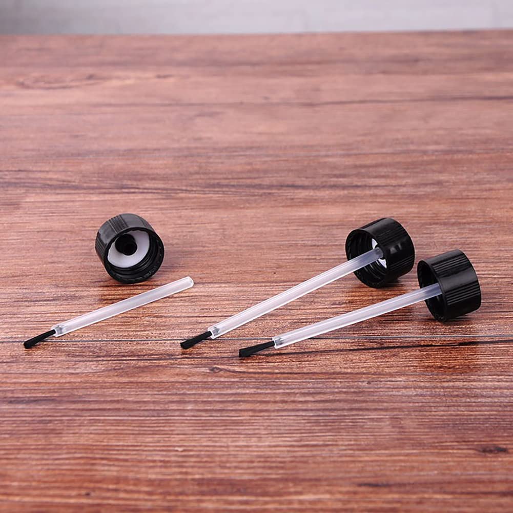 2 Stück 10 Ml Leere Nagellackflaschen Mit Bambus-Kappe & Pinsel – DIY, Nachfüllbar, Für Nagelkunst