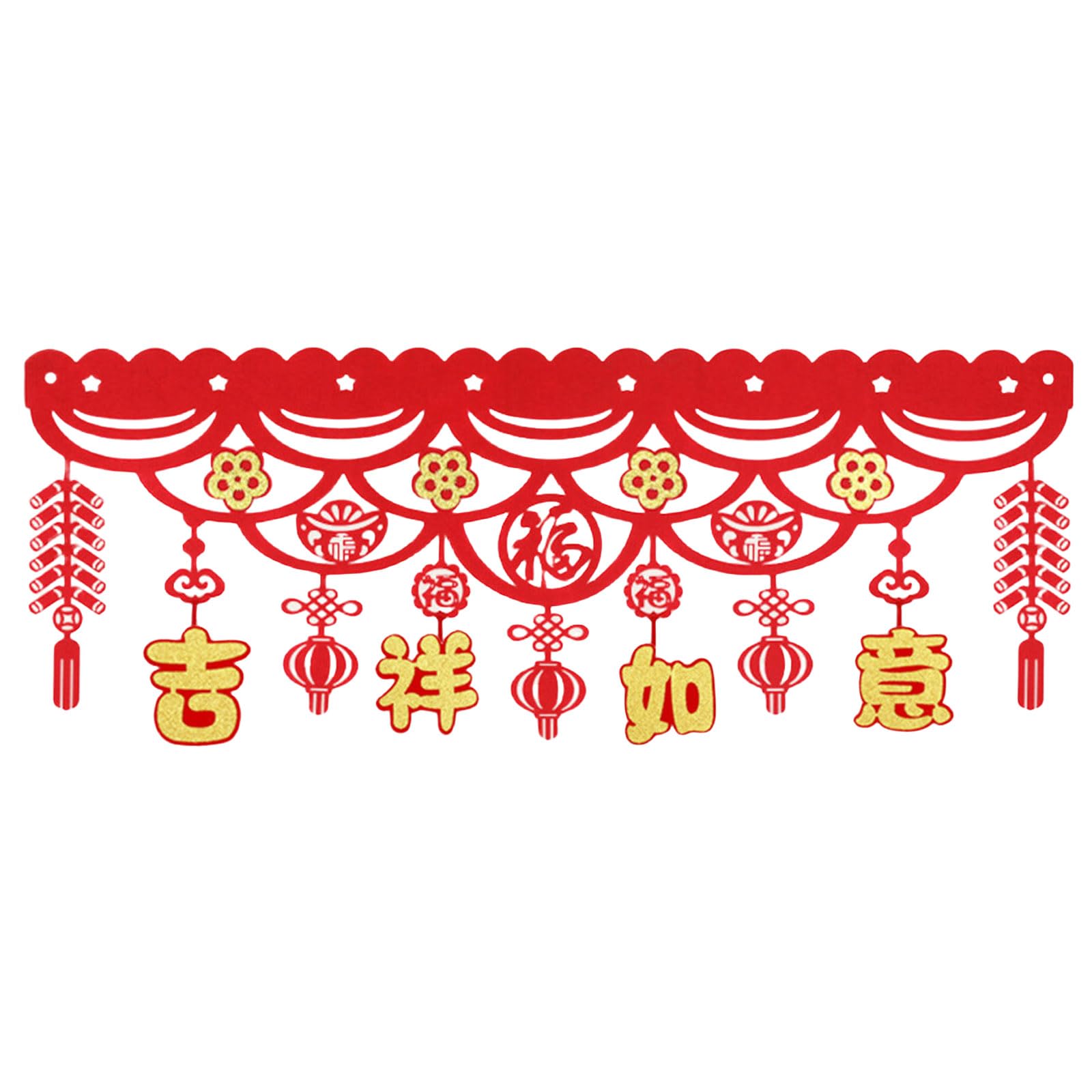 Buxuaaaa C019 Hanging Decoration Decorative Garlands Ornament For Event And Gatherings 2025 New Year Colorful Banners Pendant Easy Install Party Decoration