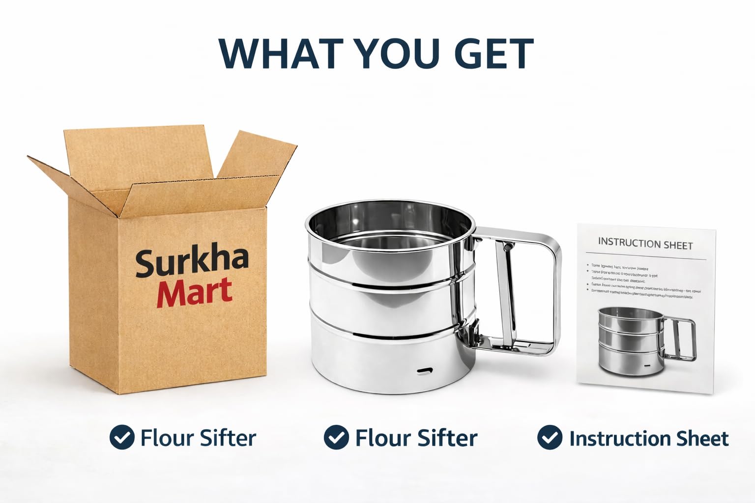 Stainless Steel Flour Sifter - Perfect Baking! -7