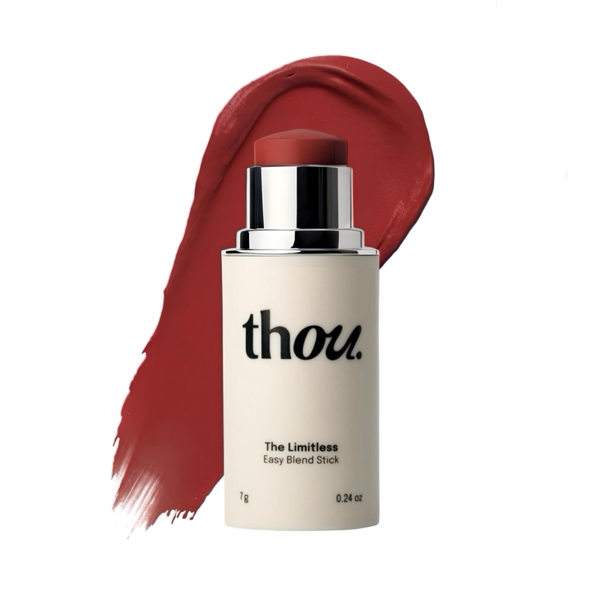 Thou Limitless Easy Blend Blush Stick | 3-in-1 Makeup | For Lips, Cheeks & Eyes | Intense Colour Payoff | 12-Hr Longwear | With Peptides & Hyaluronic Acid | Vegan & Silicone Free Makeup | Rush Hour | 7g-image-31