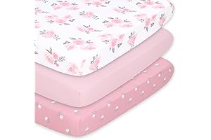 The Peanutshell Pack and Play Sheets Fitted for Baby Girl Only