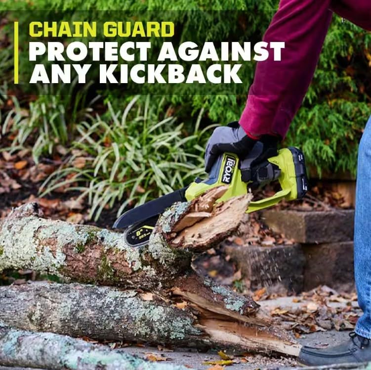 Image of RYOBI 18V Brushless 8 in. Battery Compact Pruning Mini Chainsaw (Tool Only) | PSBCW01 - Battery and Charger Sold Separately