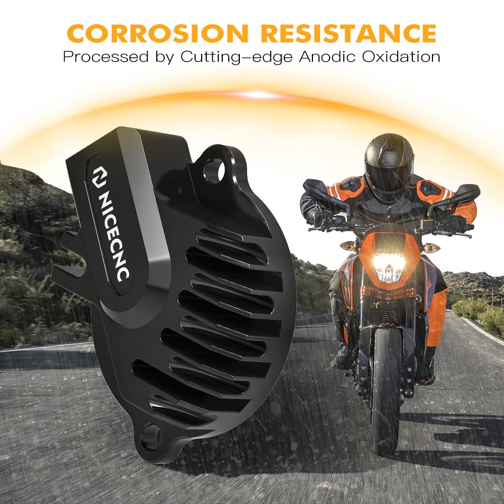 NICECNC Ölfilterkappe für Motorräder, Compatible with Husqvarna SVARTPILEN 701 2019–2022, Compatible with Gas Gas SM700 2023, Compatible with 690 Duke 2013–2018, Siehe Passform, Schwarz