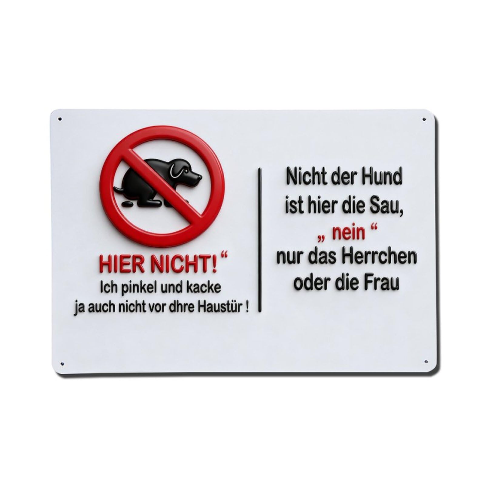 No Dog Here Vintage Metal Tin Sign Retro Wall Decor, Bar Garage Cafe Kitchen Home Wall Art Poster Decoration 8x12inches
