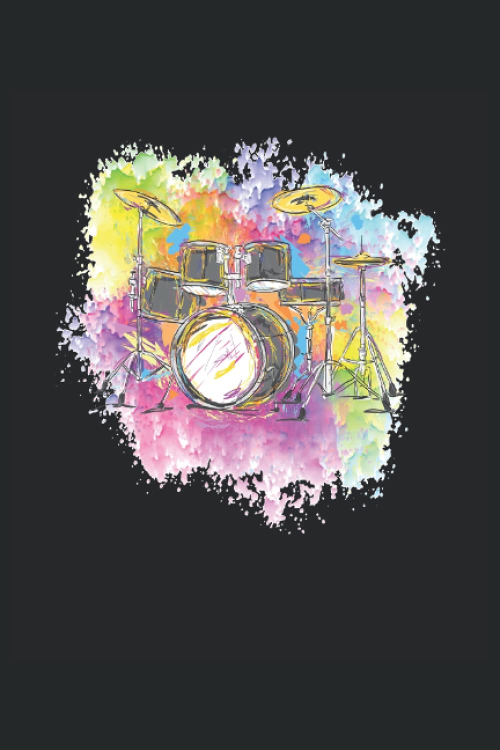 Colorful drums for drum players: Notebook with 120 lined pages in Din A5 (6x9) format. Can also be used as a diary.