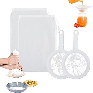 Feines Sieb + Nussmilchbeutel 100/200/400 Mesh Sieb Filter Sieb Feinmaschig Küchensieb Feinmaschiges Passiertuch Wiederver...