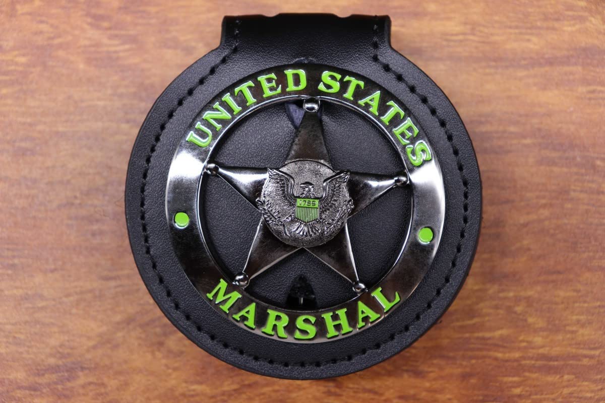 Amazon.co.jp: USMS US MARSHAL USマーシャル バッジ バッヂ 表面型黒 