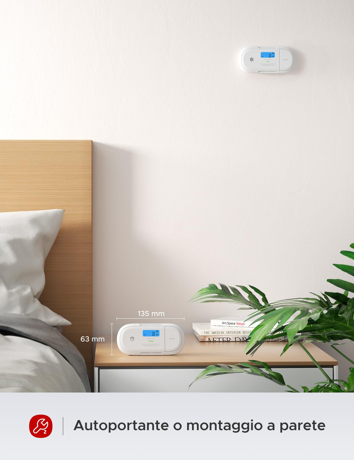 X-Sense rilevatore di monossido di carbonio Wi-Fi, notifiche in tempo reale tramite App X-Sense Home Security, allarme intelligente con batteria sostituibile, EN 50291 conformi, XC04-WX