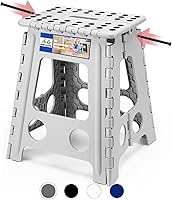 Vista 17 de ACKO Taburete de Escalón Plegable de 9 Pulgadas 300 lb de Capacidad, Taburetes de Escalón Plegables de Plástico para Niños y Adultos, Taburetes