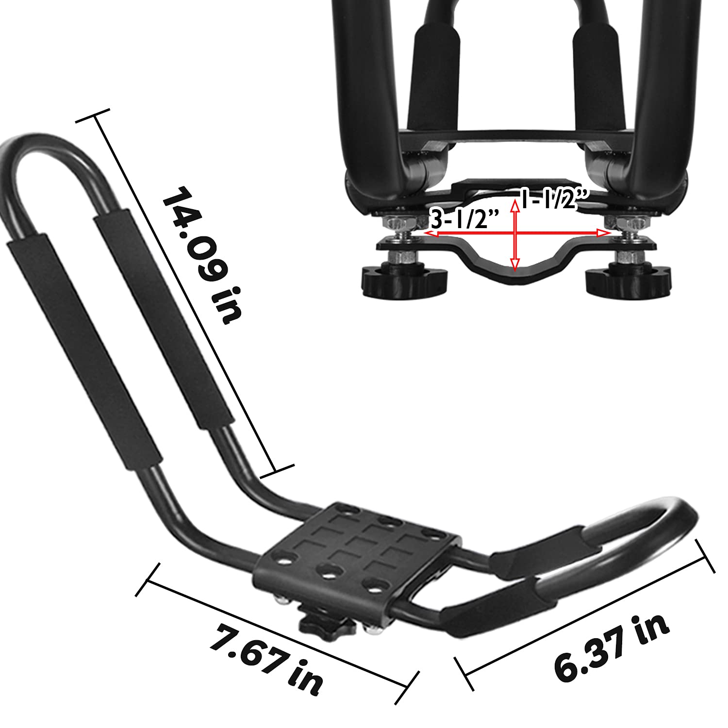 Adust 2 Pair JBar Rack for Kayak Carrier Canoe Boat Paddle Board