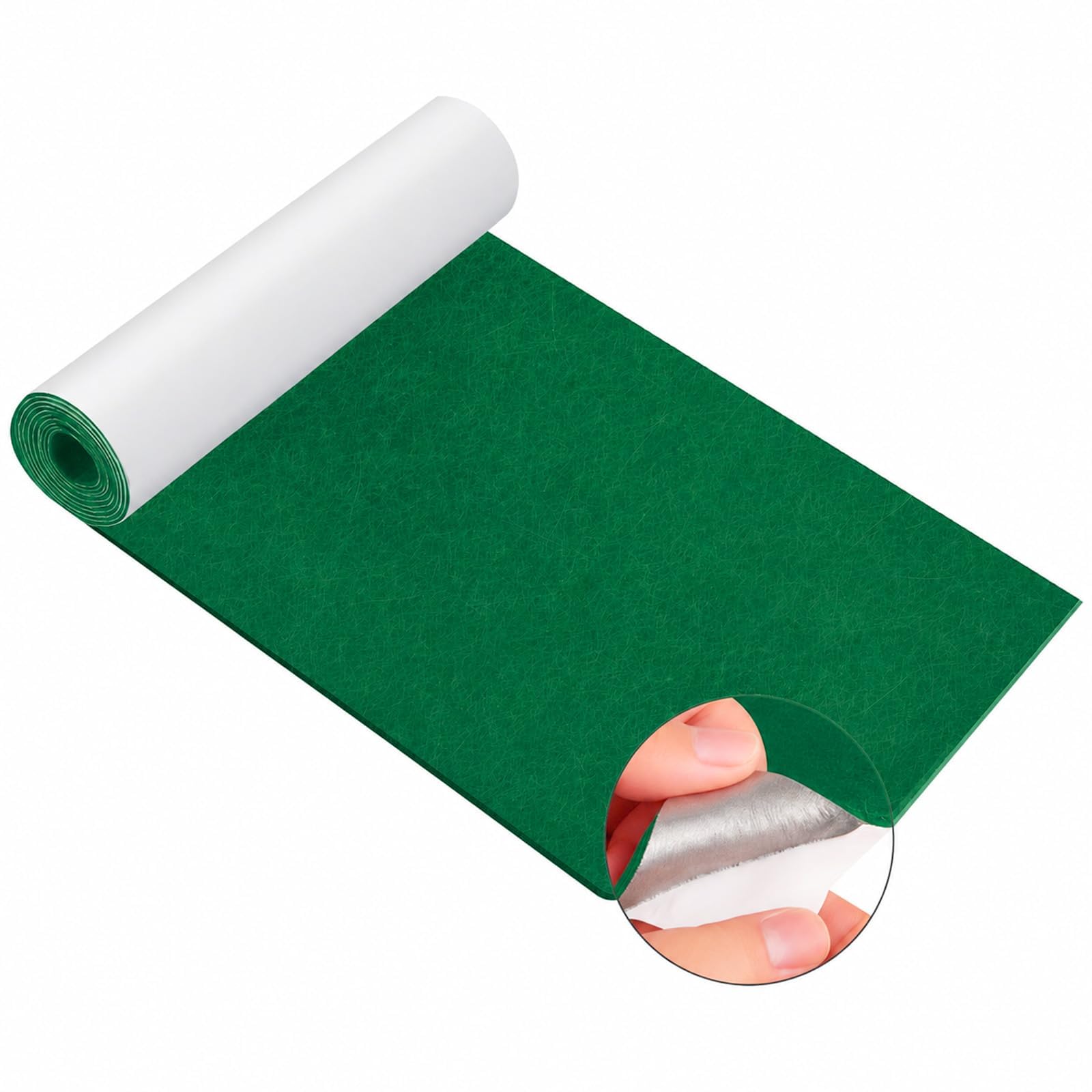 13x110.2 Inch Sticky Back Felt 3 mm Thick Green Self Adhesive Felt Fabric