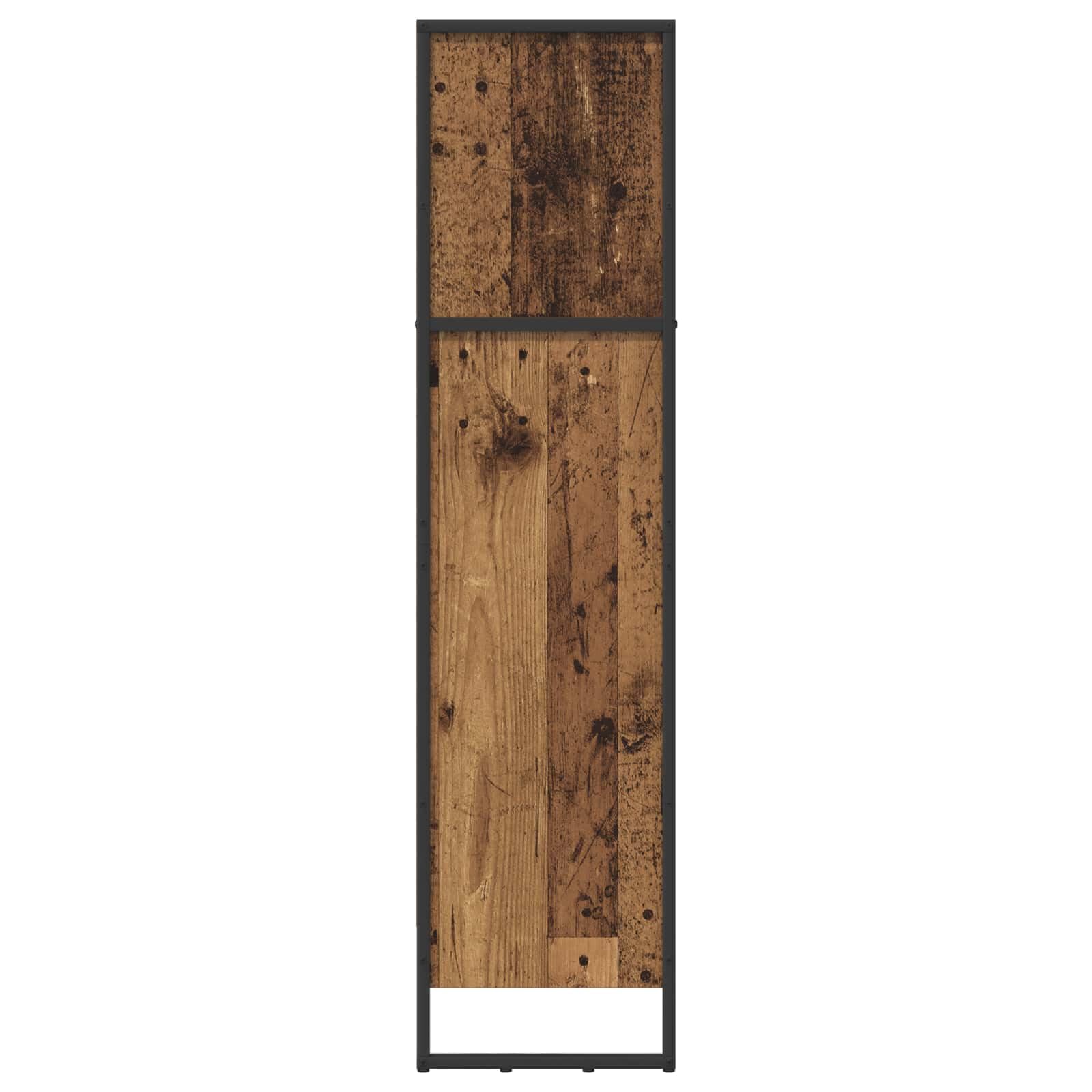 Regał na książki o wyglądzie starego drewna, 80 x 30 x 155 cm, materiał drewnopochodny, przemysłowy regał stojący z 5 półkami, wytrzymały regał na książki do salonu, biura, sypialni