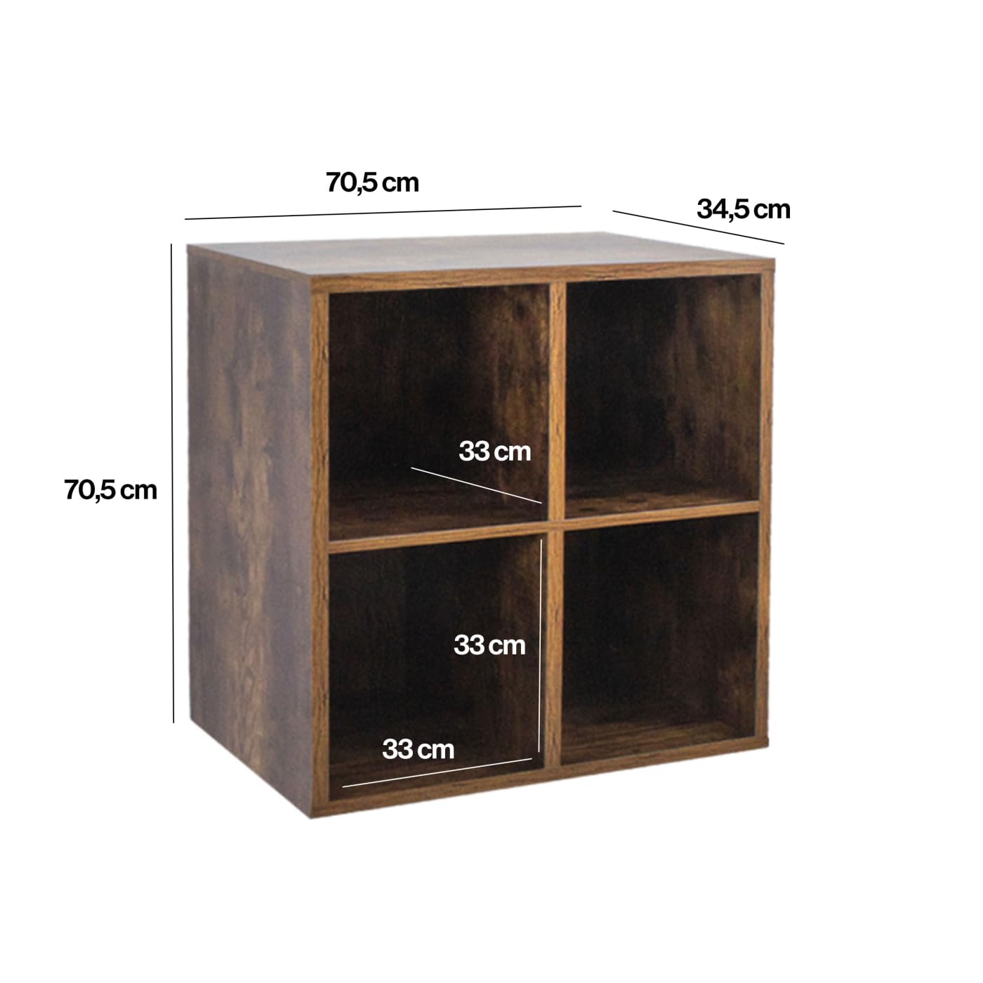 Records vinyl lp cabinet - archiviazione dischi in vinile lp - libreria - marrone