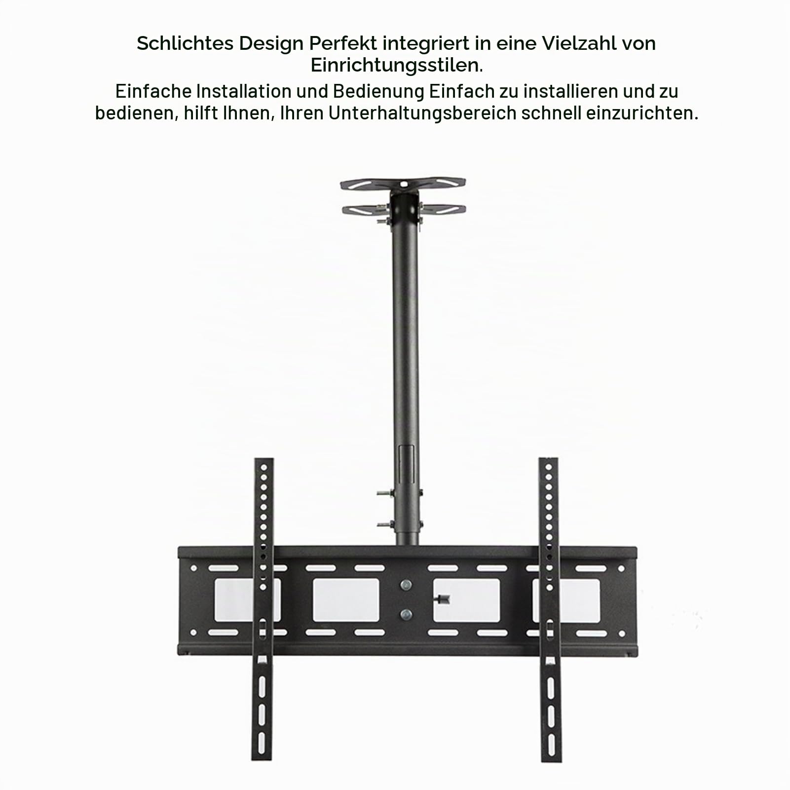 Decken-TV-Halterung für 32 Bis 85 Zoll Fernseher, Verstellbare Hängehalterung um 360 Grad Drehbar, Hält Bis zu 55 Kg, Unterstützt Decken- und Wandmontage