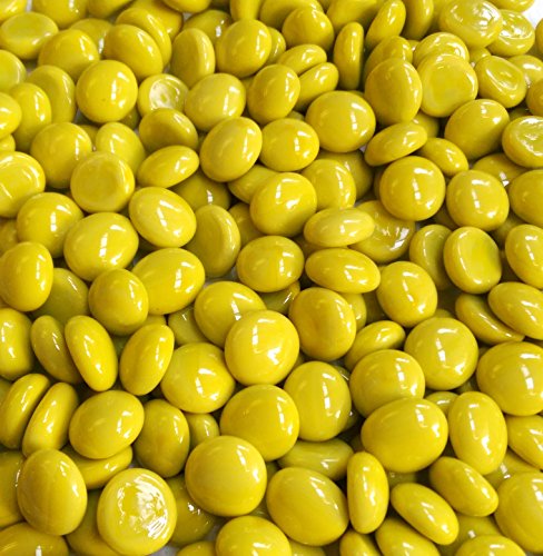 Miracolors - Vase Fillers - Glass Gems … (5 LB, Opal Yellow Small)