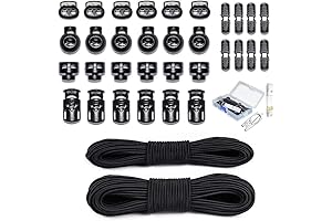 Multifunctional 42 Piece Elastic Cord Locks and Bungee Cord Set