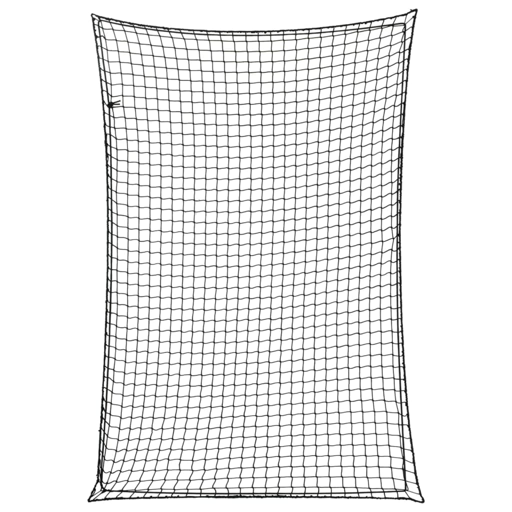Filet de remorque avec corde en caoutchouc noir - 2,2 x 1,5 m - En polypropylène - Filet de sécurité élastique pour sécuriser les charges - Filet de véhicule résistant aux intempéries avec