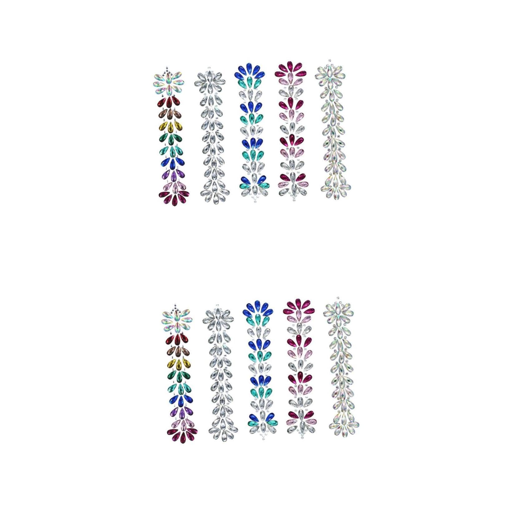 FRCOLOR 10piezas Pegatinas Para Maquillaje y Fiesta Adornos Faciales De Acrílico Para Mujeres Para y