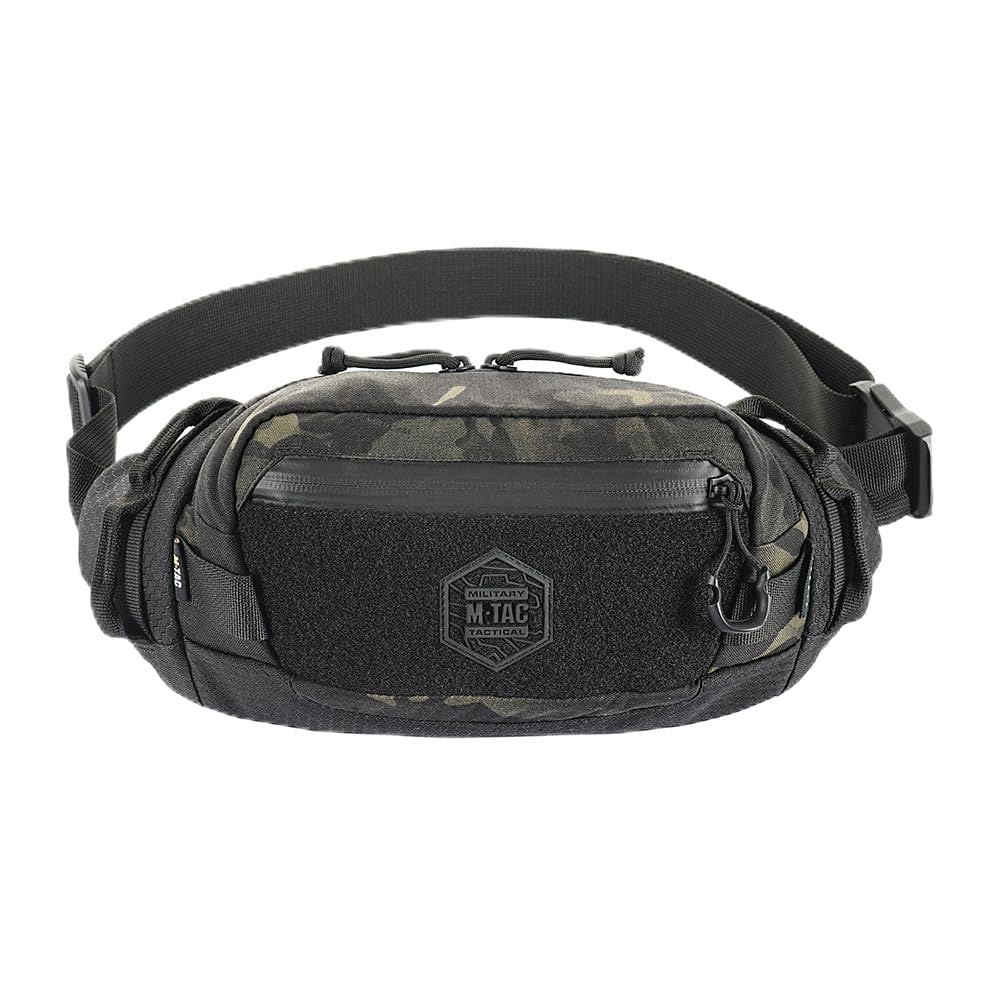 M-Tac Tasche Waist Elite Hex Gürteltasche Herren Tasche Hüfttasche Bauchtasche Tactical Taktisch Bag, Multicam Black/Black, Minimalistisch
