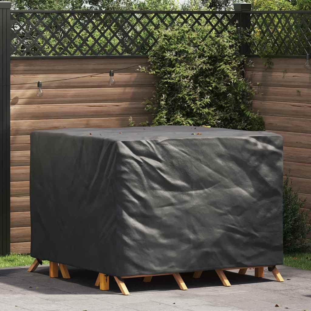 Möbelhülle wasserdicht 125x125x74 cm, 420D Oxford-Gewebe, schwarze Abdeckung für Innen und Außen, strapazierfähiger Stoff schützt Möbel vor Wind und Wetter, pflegeleicht