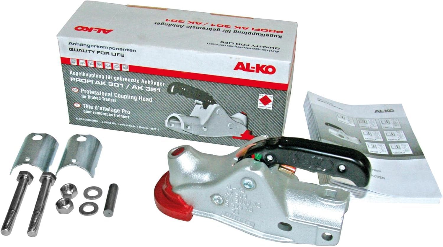 AL-KO - Acoplamiento de remolque de bola PROFI AK 301, compatible con coche, hasta 3000 kg