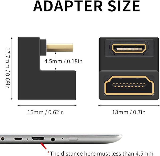 Adaptador Mini HDMI a HDMI Duttek 8K 48Gbps 2 Unidades miniatura 3