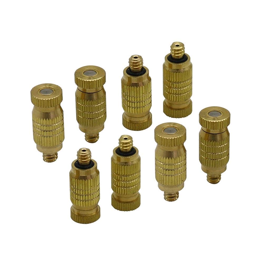 Buse de brumisation réglable en Laiton, 150 Buses de brumisation Haute Pression pour Jardin, Filetage mâle 3/16 po, débit Goutte à Goutte 0,1-0,5 mm
