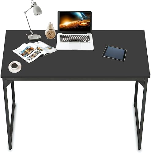 Escritorio para computadora de 47 pulgadas, escritorio de oficina en casa, mesa de estudio, escritorio de PC de estilo moderno y simple con marco de