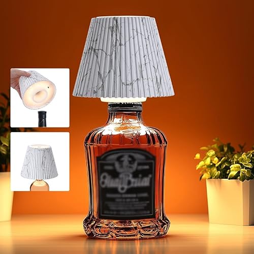 Miniatura 16 de WILIT Lámpara de Botella Inalámbrica, Lámpara de Mesa Sin Cables con 3 Niveles de Brillo, Lámpara de Noche Táctil para Mesita de Noche, Lámpara