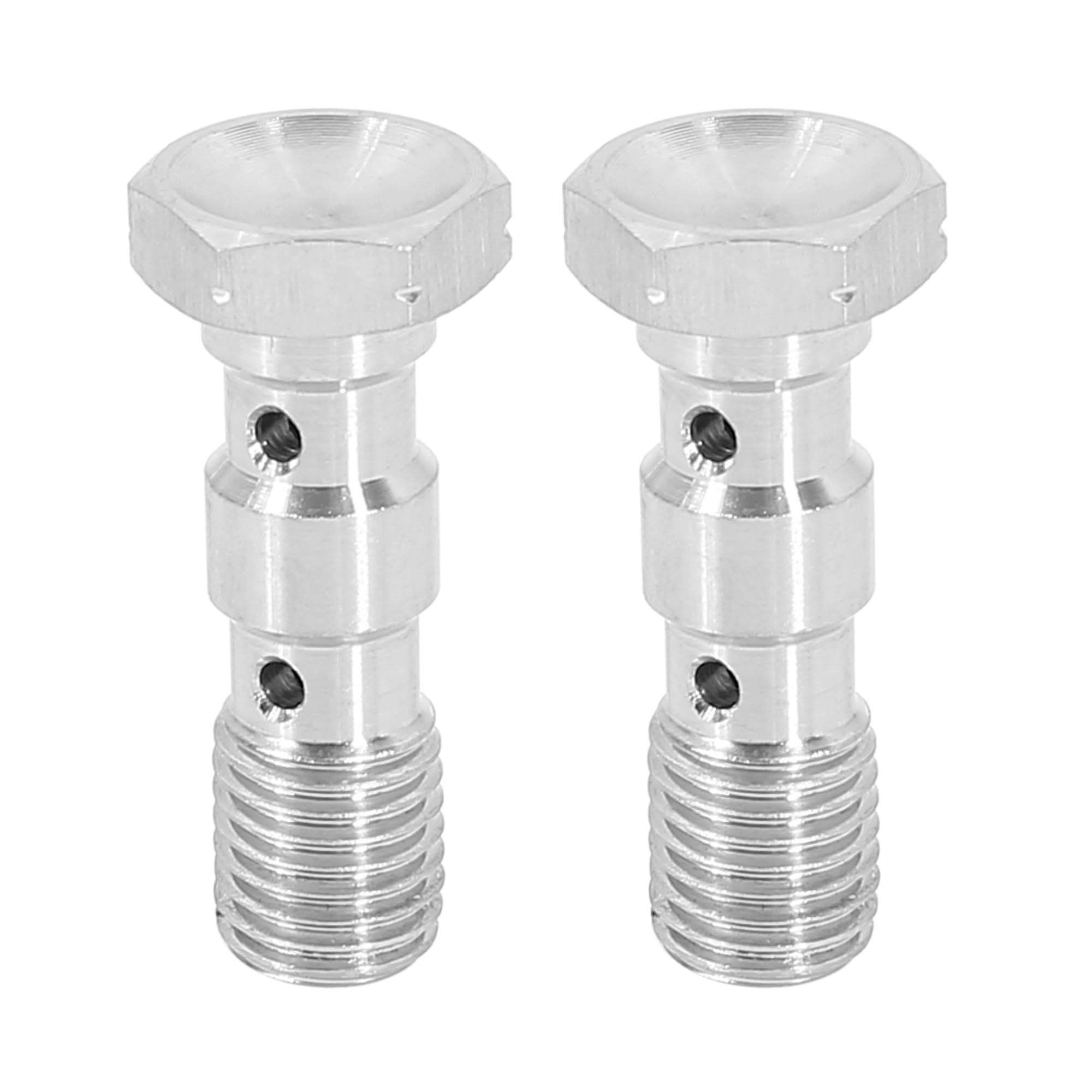 X AUTOHAUX Perno Banjo M10X1.25 2Pcs Plateado para Freno Acero Inoxidable | Color Plateado, Tamaño 35.6X16Mm, Rosca M10X1.25, Uso Sistema De Motor