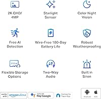 Vista 3 de Tapo TP-Link - Cámara de seguridad inalámbrica para exteriores, 2K QHD, visión nocturna a color, sensor starlight, detección