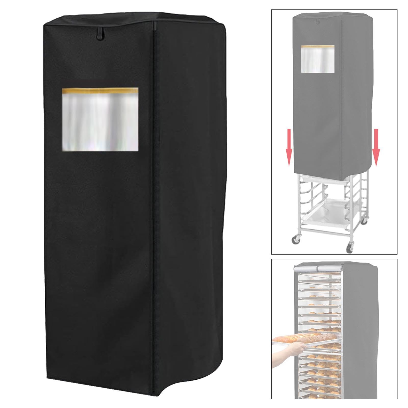 Ioensy Bread Rack Cover Pan Rack Cover Versatile Portable Bun Rack Bakery Single Rack Cover for Outdoor Home, Commercial Restaurant