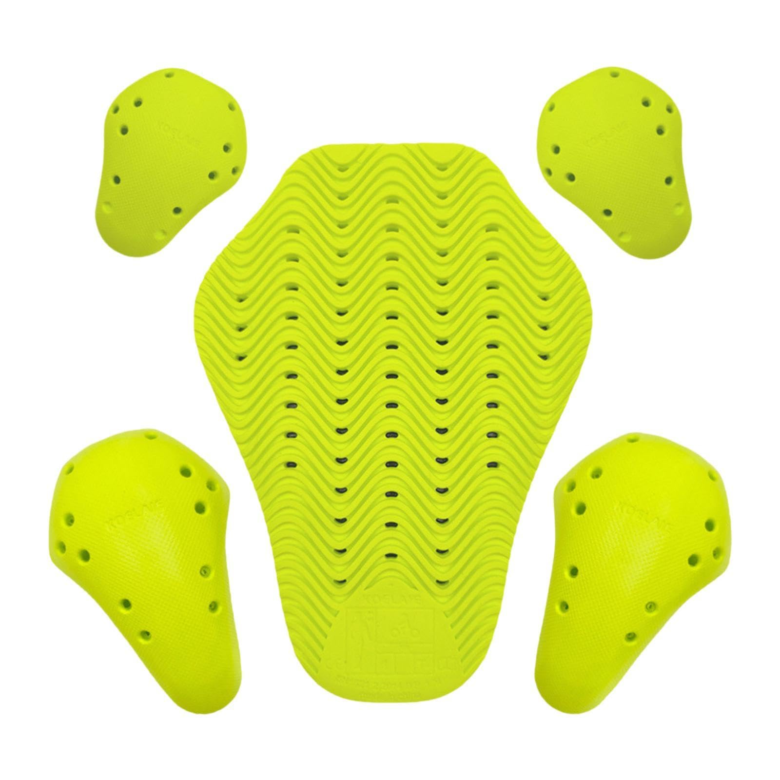 Motorcycle Jacket Protective Pads, 5-Piece Set, PU EVA Replacement Armor for Back Shoulder Elbow