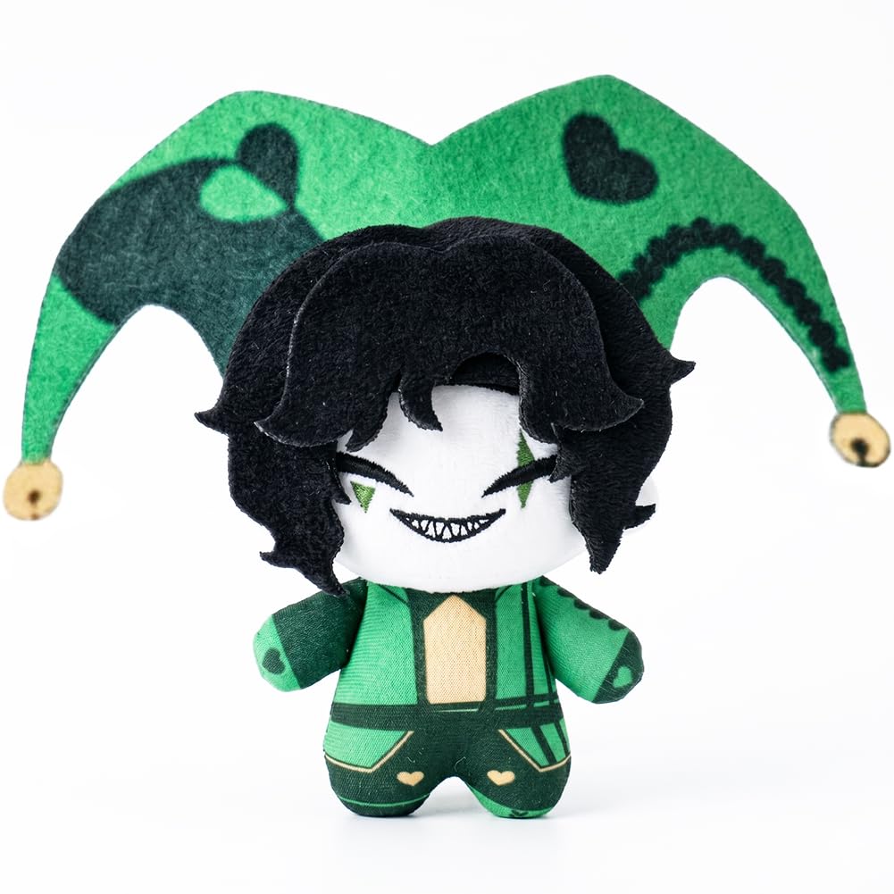 Kouipoie The Freak Circus Plush Toy, Cute Cartoon Character Plushie, Soft Stuffed Animal Doll for Kids & Adults, Kawaii Plush Cushion Toy, Gifts for Fans, Bedroom Desk Decor (Harlequin-A 10CM)