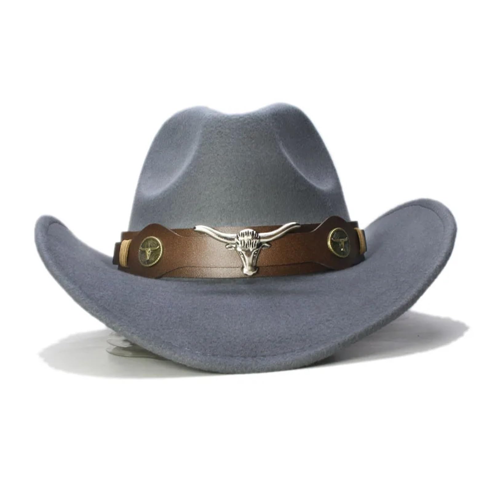Sombrero Cowboy Sombrero de vaquero ala ancha lana vintage for mujer y hombre, gorra vaquera con bombín Retro