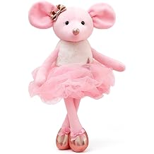 15.5 Inch Ballerina Mouse Plush Cute Ballet Mouse Stuffed Animal Ballerina Dolls Soft Ballet Dance Recital Gifts for Girls