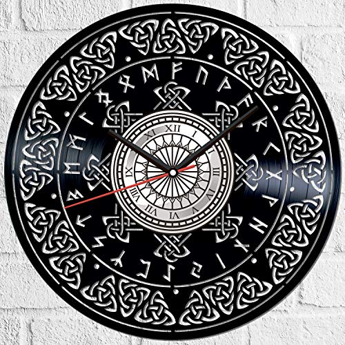 Celtic Symbol Vinyl Record Wall Clock Poster - Vintage Home Decor Kitchen Bedroom Living Room Office - Unique Handmade Gift For Men Woman Friends Boys - 12 Inches #TOP1