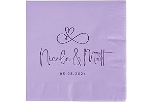 50 Gold Foil Monogram Cocktail Napkins: Elevate Your Rehearsal Dinner Décor
