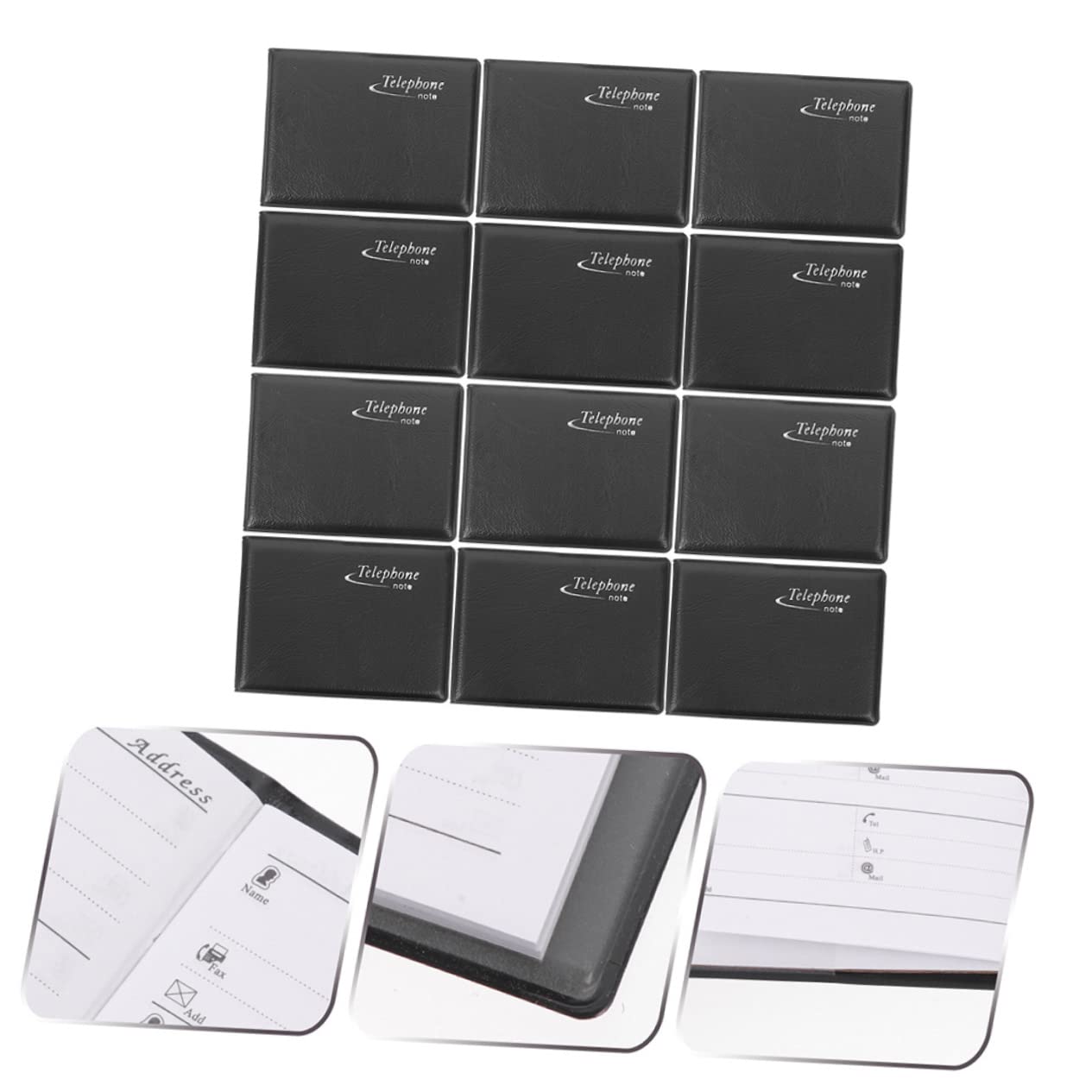 EXCEART Lot de 12 Mini carnet d'adresses - Petit répertoire téléphonique pour Portefeuille