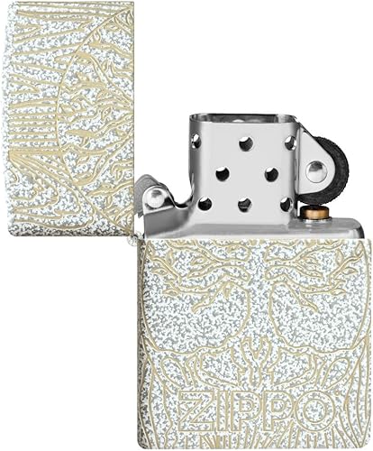 Vista 28 de Zippo Mechero de latón envejecido árbol de la vida eterna