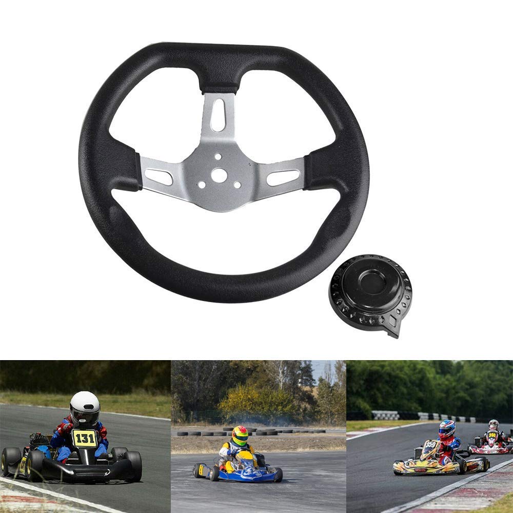 Buy Off-Road Kart Steering Wheel 270mm 3 Spokes Vehicle PU Foam