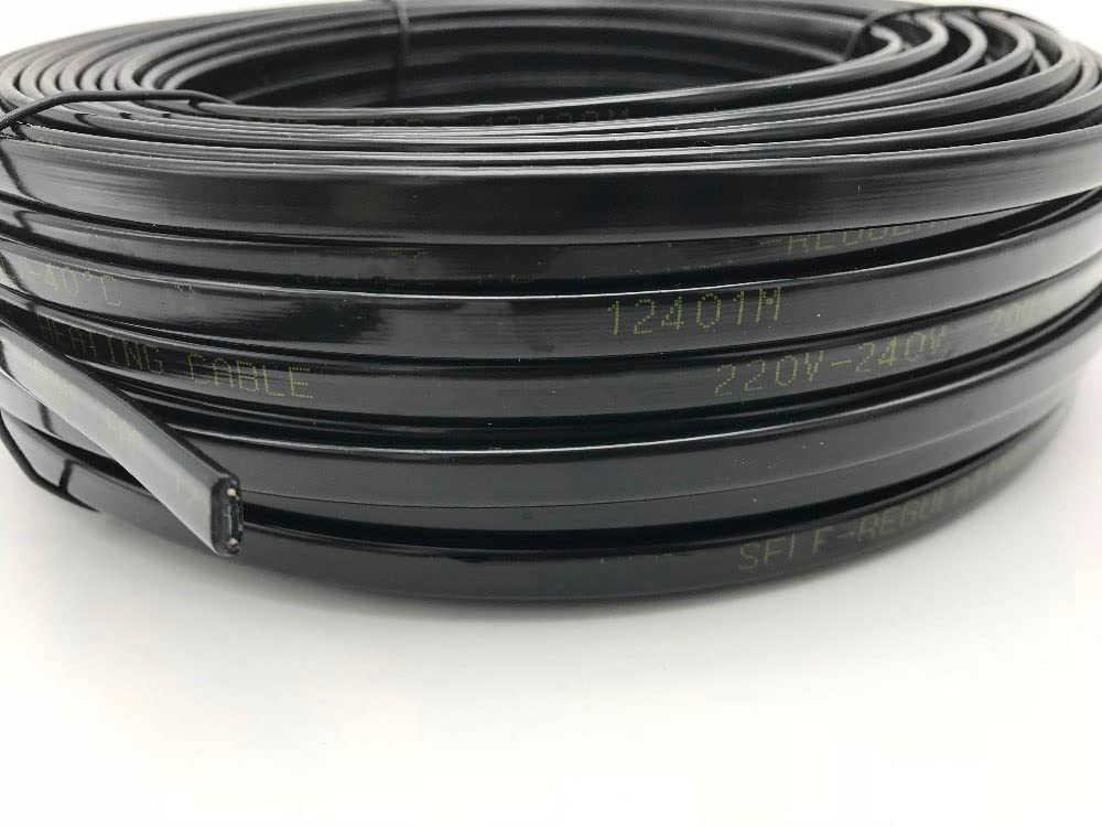 Cable anticongelante, Cable calefactor autorregulable de 100m y 20W/m for derretimiento nieve en tubería drenaje