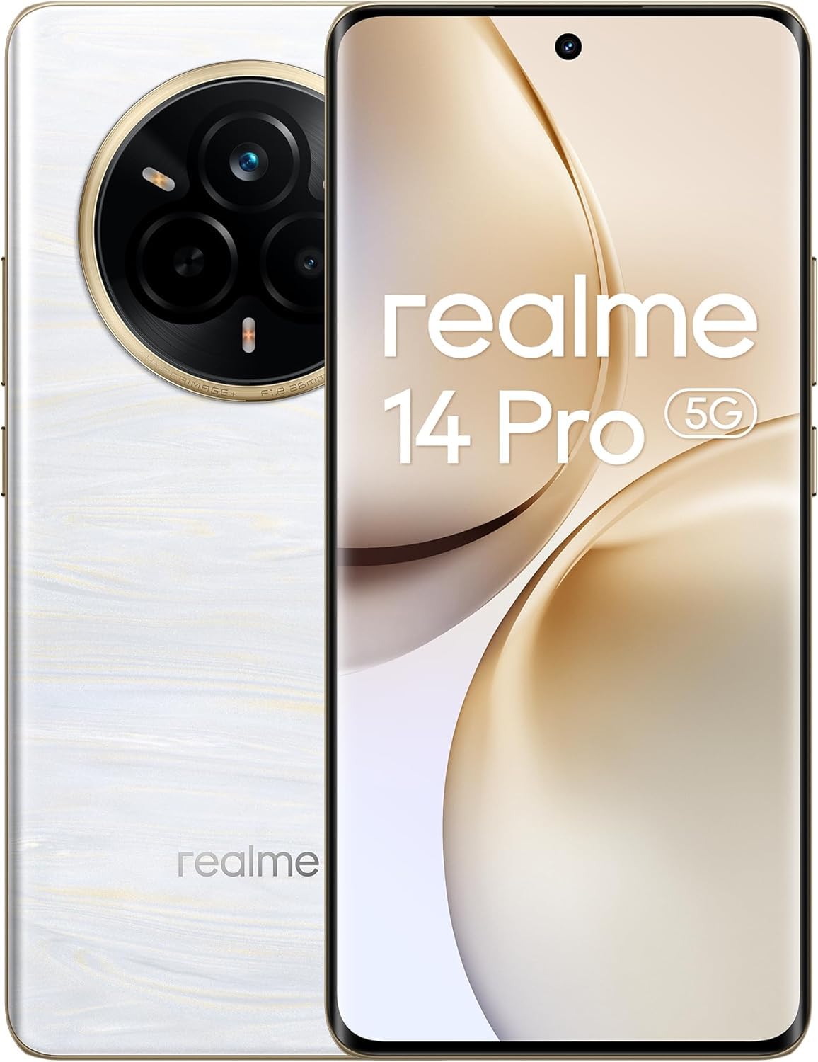 realme 14 Pro 5G 512GB 12GB Pearl White + 120W Power Adapter