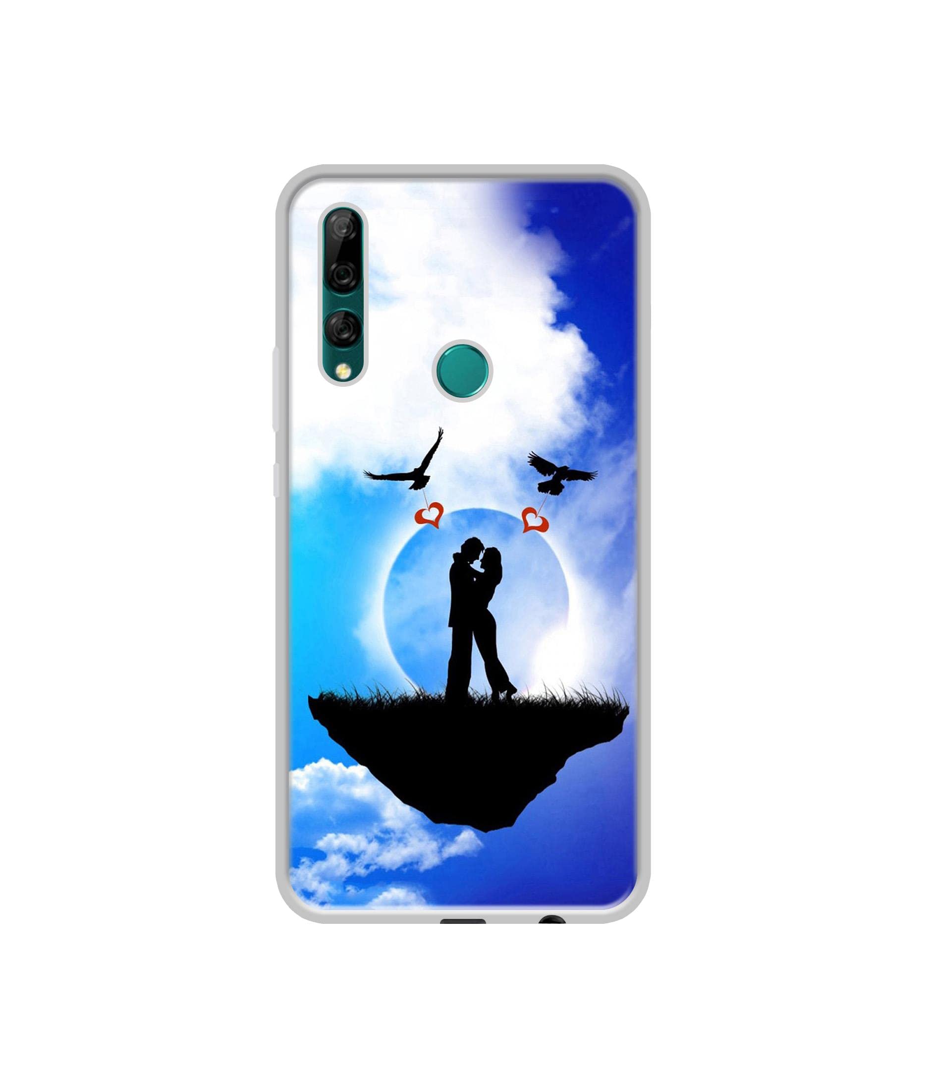 Casotec Flying Love Design Printed Silicon Soft TPU Back Case Cover for Huawei Y9 Prime 4G