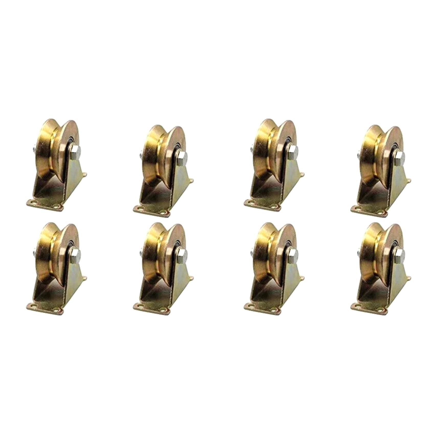 Jnchdghwa 8X Sliding Door Pulley V Groove Wheel Heavy Duty Rigid Caster for Inverted Track Sliding Gate Roller