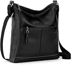 Sac à bandoulière en cuir Lucia The Sak - Sac à main en cuir premium pour femmes, idéal pour le quotidien et les voyages - Sac à bandoulière avec fermeture éclair