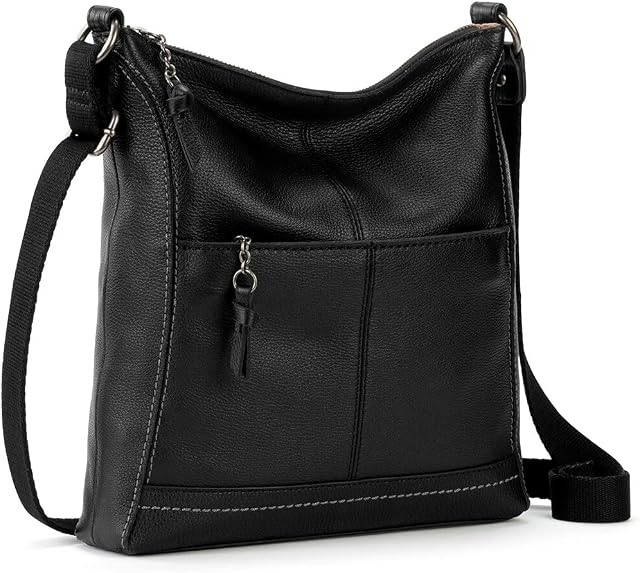 The Sak Lucia Leather Crossbody Purse - Premium Leather Women's Handbag for Everyday & Travel - Cross Body Bag With Zipper