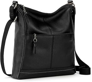 Lucia Crossbody Bag in Leather, Convertible Purse with Adjustable Strap