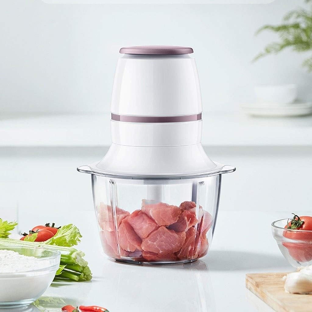 Food Processor, Household Electric Stainless Steel Automatic Meat Grinder, Meat, Vegetable, Fruit and Nut Chopper(1.2L)