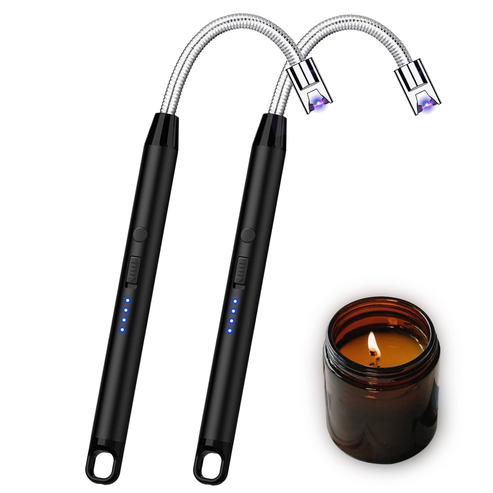 Buy Candle Lighters,2 Pack Electric Candle Rechargeable USB Long Plasma